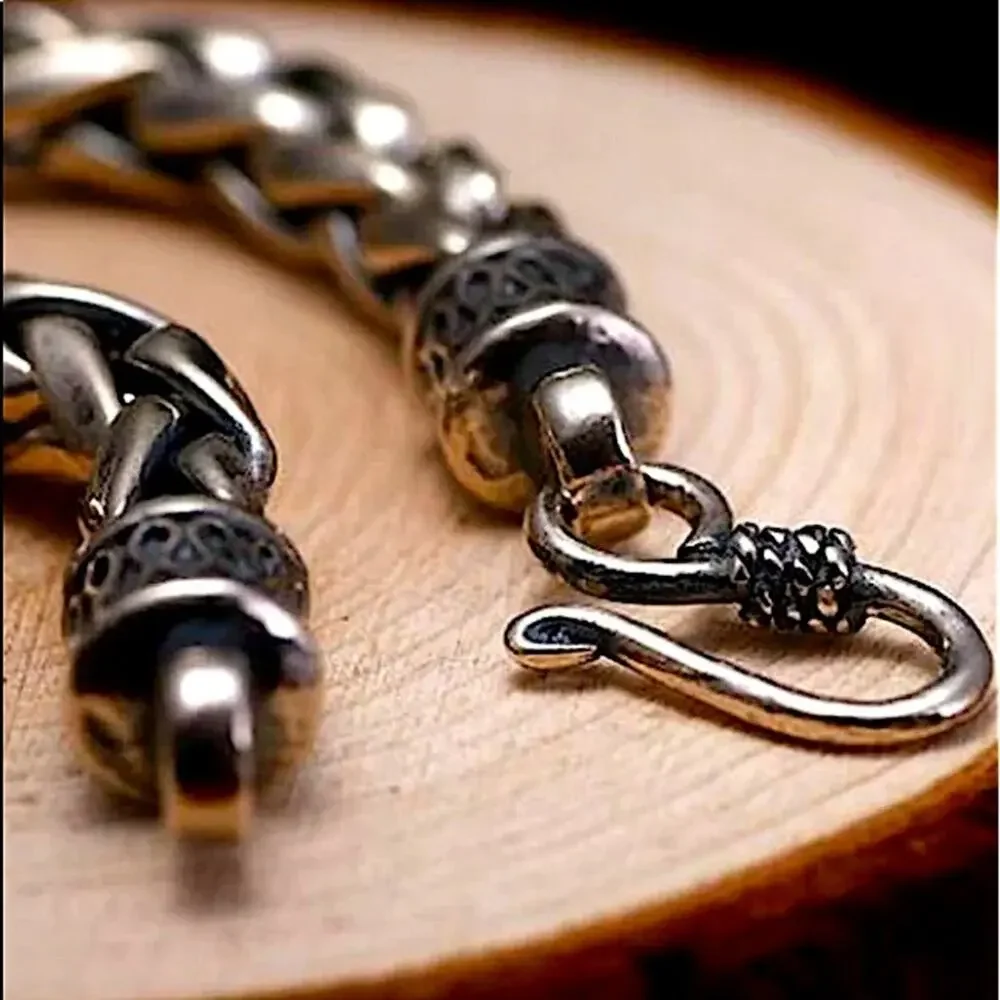 STAINLESS STEEL 10” BRAIDED BRACELET CUSTOMIZED BRACELET